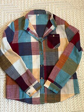 Patchwork Plaid  Button Down